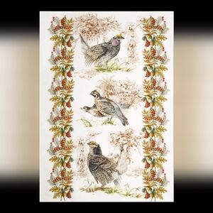 Fall Print Handmade Tea Towel